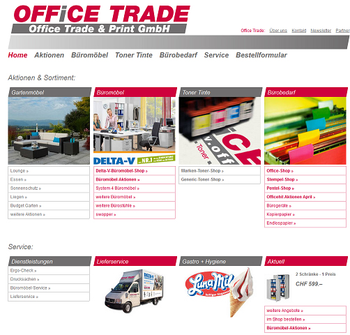 Beispiel eines Bürobedarf-Onlineshop Anbieters